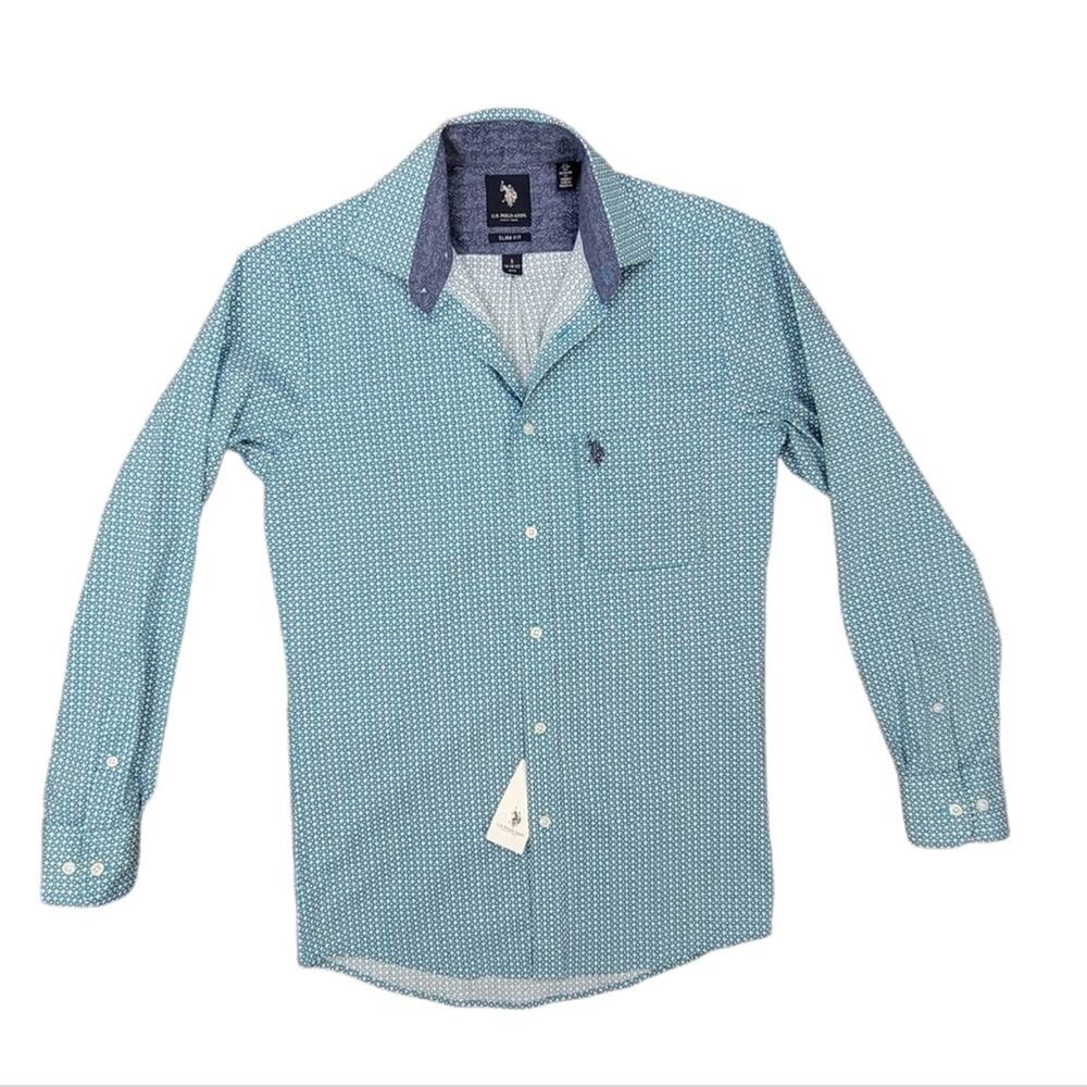 US Polo Assn. Long Sleeve Button Down Shirt Slim Fit - Picture 7 of 9